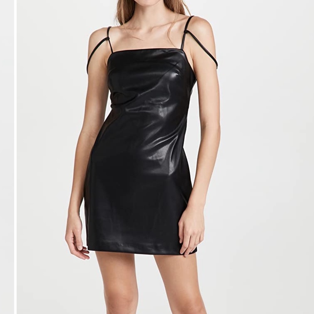NWT Jonathan Simkhai Jeslyn Vegan Leather Mini Dress
